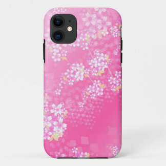 Capa Para iPhone 11 Caso cor-de-rosa do iPhone 5 da flor de cerejeira