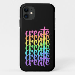 Capa Para iPhone 11 Caso "Crie" do Rainbow iPhone 11