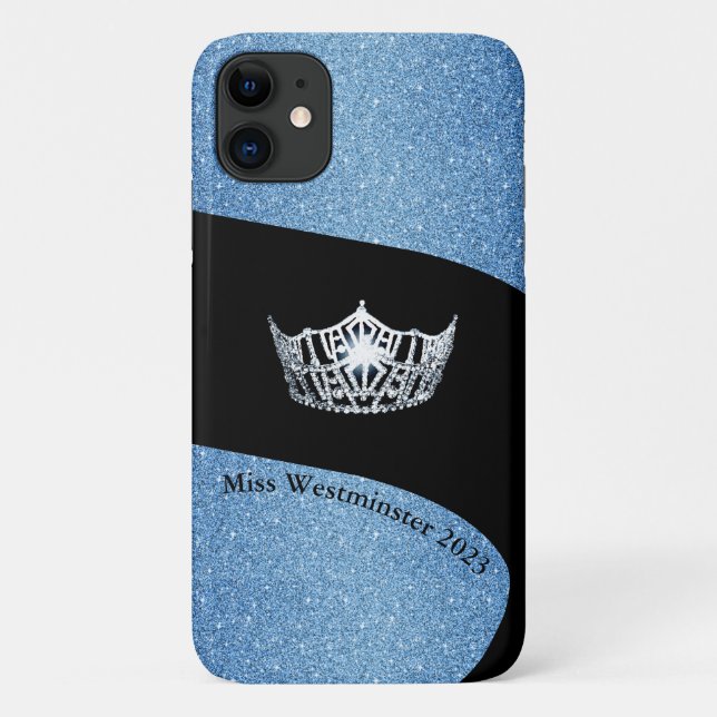 Capa Para iPhone 11 Caso da Miss América Silver Crown iPhone 11 (Verso)