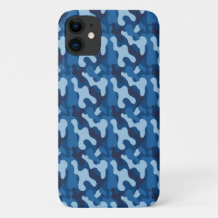 Capa Para iPhone 11 Caso de Camuflagem Azul iTelefone iPad Samsu