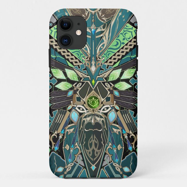 Capa Para iPhone 11 Caso de impacto de Alhaitam Mecha Genshin (Verso)