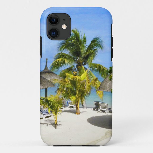 Capa Para iPhone 11 Caso de iPhone 5 de praia tropical exótica (Verso)