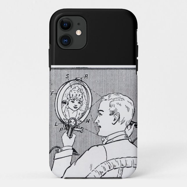 Capa Para iPhone 11 Caso de iPhone/iPad de videofone antigo personaliz (Verso)