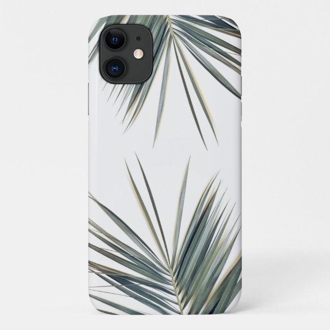 Capa Para iPhone 11 Caso de Leaf iPhone 11 de Árvore Verde Pálida (Verso)
