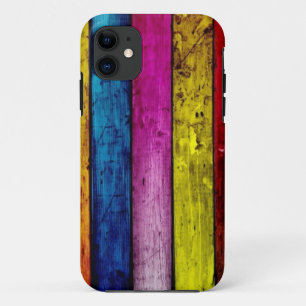 Capa Para iPhone 11 Caso de textura de madeira