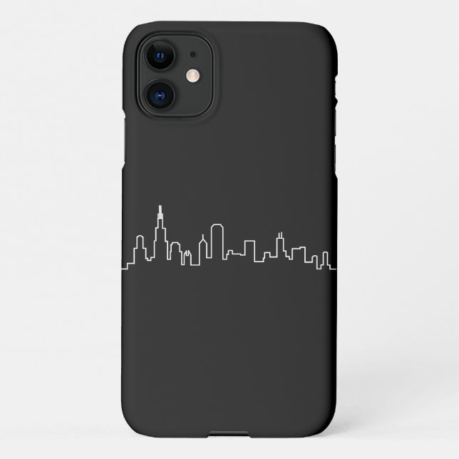 Capa Para iPhone 11 Caso do Chicago Skyline iPhone 11 (Verso)