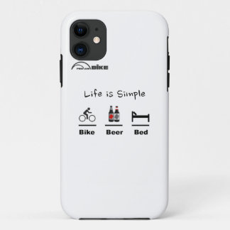 Capa Para iPhone 11 Caso do ciclismo - vida é simples - bicicleta -