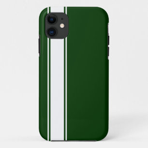 Capa Para iPhone 11 Caso do Green & White Team Jersey Stripe iPhone 5s