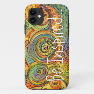 Capa Para iPhone 11 Caso do iPhone 11 Colorful Doodle iPhone "Be Inspi