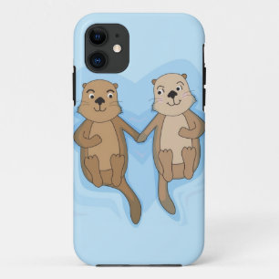 Capa Para iPhone 11 caso do iPhone 5 com as lontras de flutuação