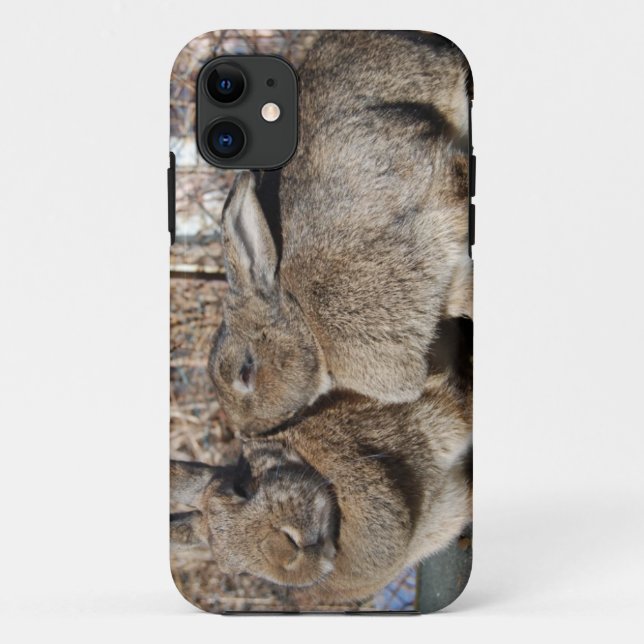 Capa Para iPhone 11 caso do iPhone 5 com os coelhos que smooching (Verso)