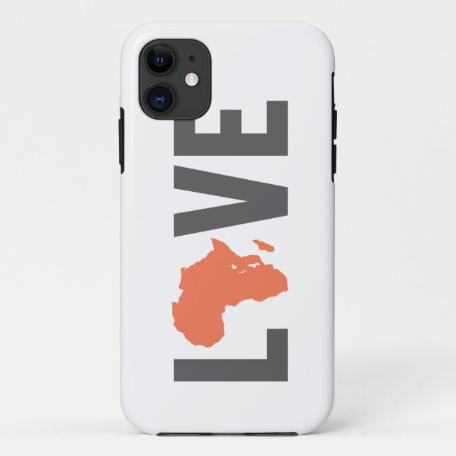 Capa Para iPhone 11 Caso do iPhone 5 de África do amor (Verso)