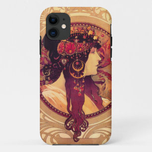 Capa Para iPhone 11 Caso do iPhone 5 de Alphonse Mucha Donna Orechini