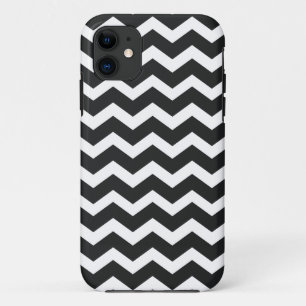 Capa Para iPhone 11 Caso do iPhone 5 de Chevron preto e branco