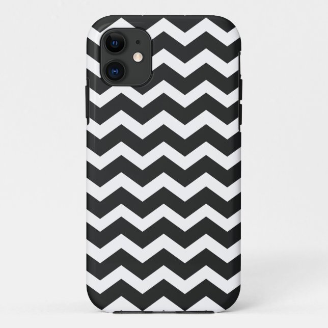 Capa Para iPhone 11 Caso do iPhone 5 de Chevron preto e branco (Verso)