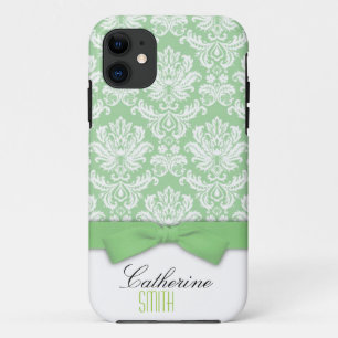 Capa Para iPhone 11 Caso do iPhone 5 do arco do verde do damasco