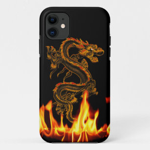 Capa Para iPhone 11 Caso do iPhone 5 do dragão do fogo da fantasia