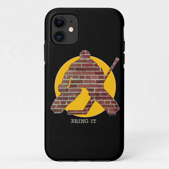 Capa Para iPhone 11 Caso do iPhone 5 do Goalie da parede de tijolo (Verso)