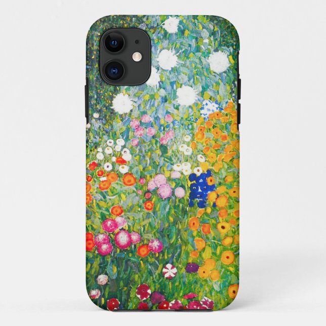 Capa Para iPhone 11 Caso do iPhone 5 do jardim de Gustavo Klimt (Verso)