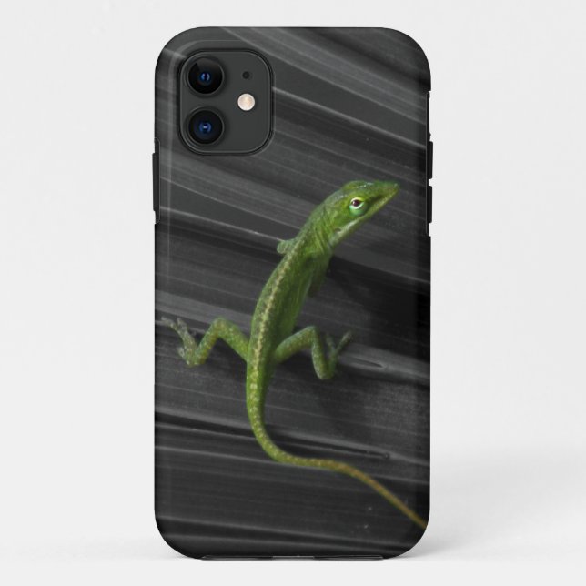 Capa Para iPhone 11 Caso do iPhone 5 do lagarto verde mal lá (Verso)