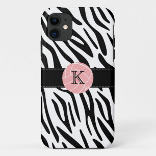 Capa Para iPhone 11 Caso do iPhone 5 do Monograma Zebra Impressão