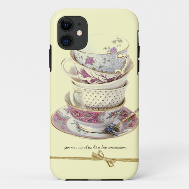 Capa Para iPhone 11 Caso do iPhone 5 do Teacup (Verso)