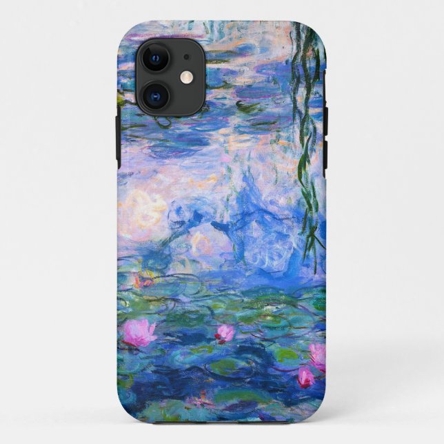 Capa Para iPhone 11 Caso do iPhone 5 dos lírios de água de Monet (Verso)