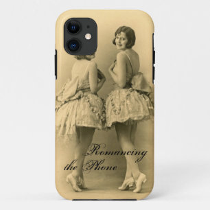 Capa Para iPhone 11 Caso do iPhone das bailarinas do vintage mal lá