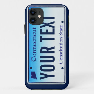 Capa Para iPhone 11 caso do telemóvel da matrícula de connecticut