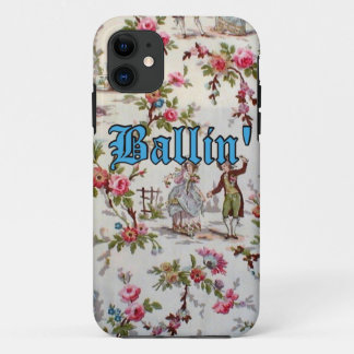 Capa Para iPhone 11 Caso do Vintage Floral Gangsta "Ballin'" iPhone 5/