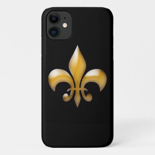 Capa Para iPhone 11 Caso Dourado do iPhone 4/4S da flor de lis