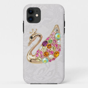 Capa Para iPhone 11 Caso Dourado do iPhone 5 do laço de Paisley do