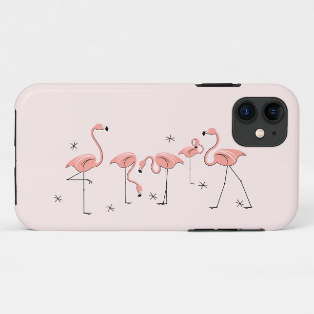 Capa Para iPhone 11 Caso Flamingos Pink Group iPhone 11 (Verso (horizontal))