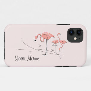 Capa Para iPhone 11 Caso Flamingos Rosa Trio 3 'Name' iPhone 11