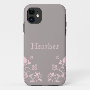 Capa Para iPhone 11 Caso floral do iPhone 5 de BT da borboleta