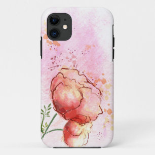 Capa Para iPhone 11 Caso floral do iPhone 5s da aguarela