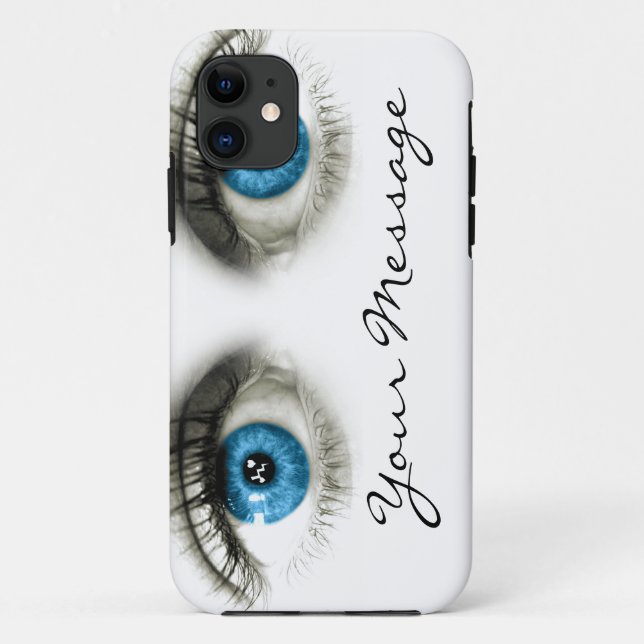 Capa Para iPhone 11 Caso iPhone5 de Olhos Azuis (Verso)