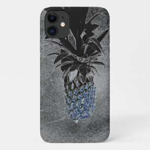 Capa Para iPhone 11 Caso iPhone 11 de Abacaxi Azul Textura de Asfalto