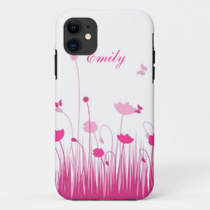 Capa Para iPhone 11 Caso iPhone 5 de Poppies Rosa
