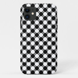 Capa Para iPhone 11 Caso iPhone 5 do Bolinhas preto e branco