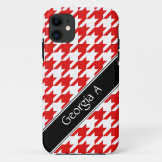 Capa Para iPhone 11 Caso iPhone 5 personalizado do Red & White Houndst