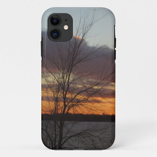 Capa Para iPhone 11 Caso Lake Sunset iPhone 5 (Verso)
