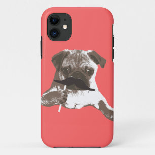 Capa Para iPhone 11 Caso legal do iPhone 5 do Pug do bigode