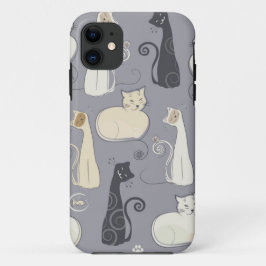 Capa Para iPhone 11 Caso lunático do iPhone 5 dos gatos