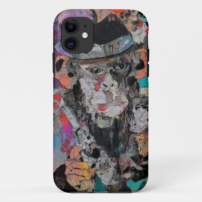 Capa Para iPhone 11 Caso Móvel De Arte Urbana Ape (Verso)