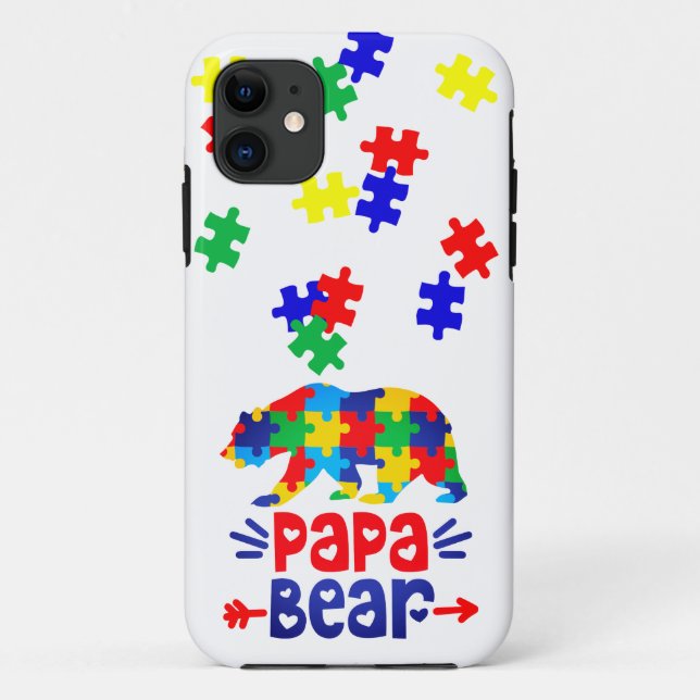 Capa Para iPhone 11 Caso-Pai Autism Mate Tough Apple iPhone 11 Case (Verso)
