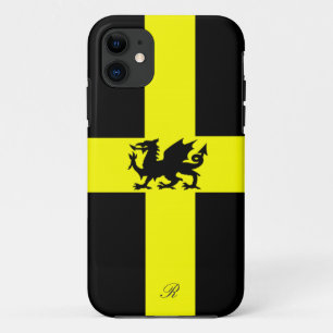 Capa Para iPhone 11 Caso patriótico do iPhone 5 do preto do amarelo do