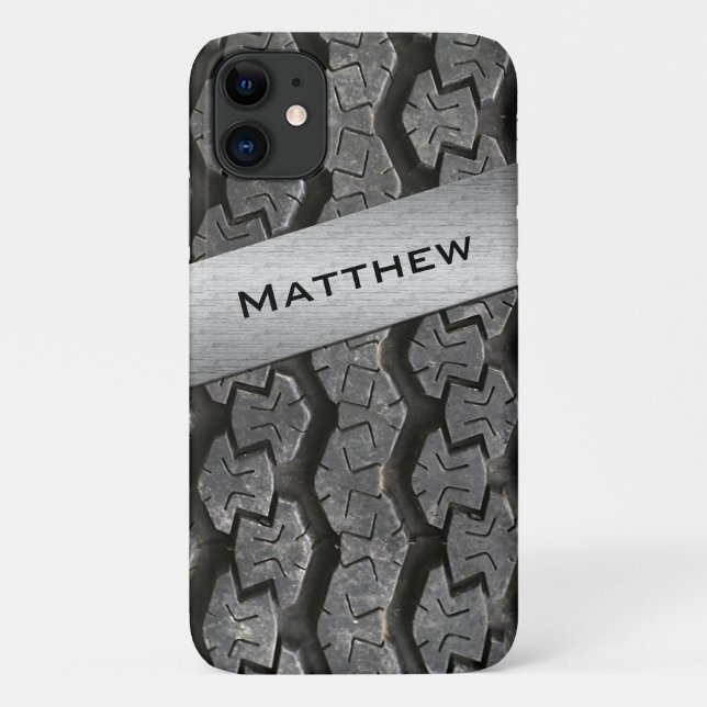 Capa Para iPhone 11 Caso Personalizado de Pneus de Borracha iPhone 11 (Verso)