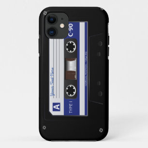 Capa Para iPhone 11 Caso retro do iPhone 5 da fita da cassete áudio