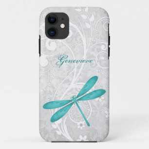 Capa Para iPhone 11 Caso Teal Dragonfly Personalizada iPhone 11
